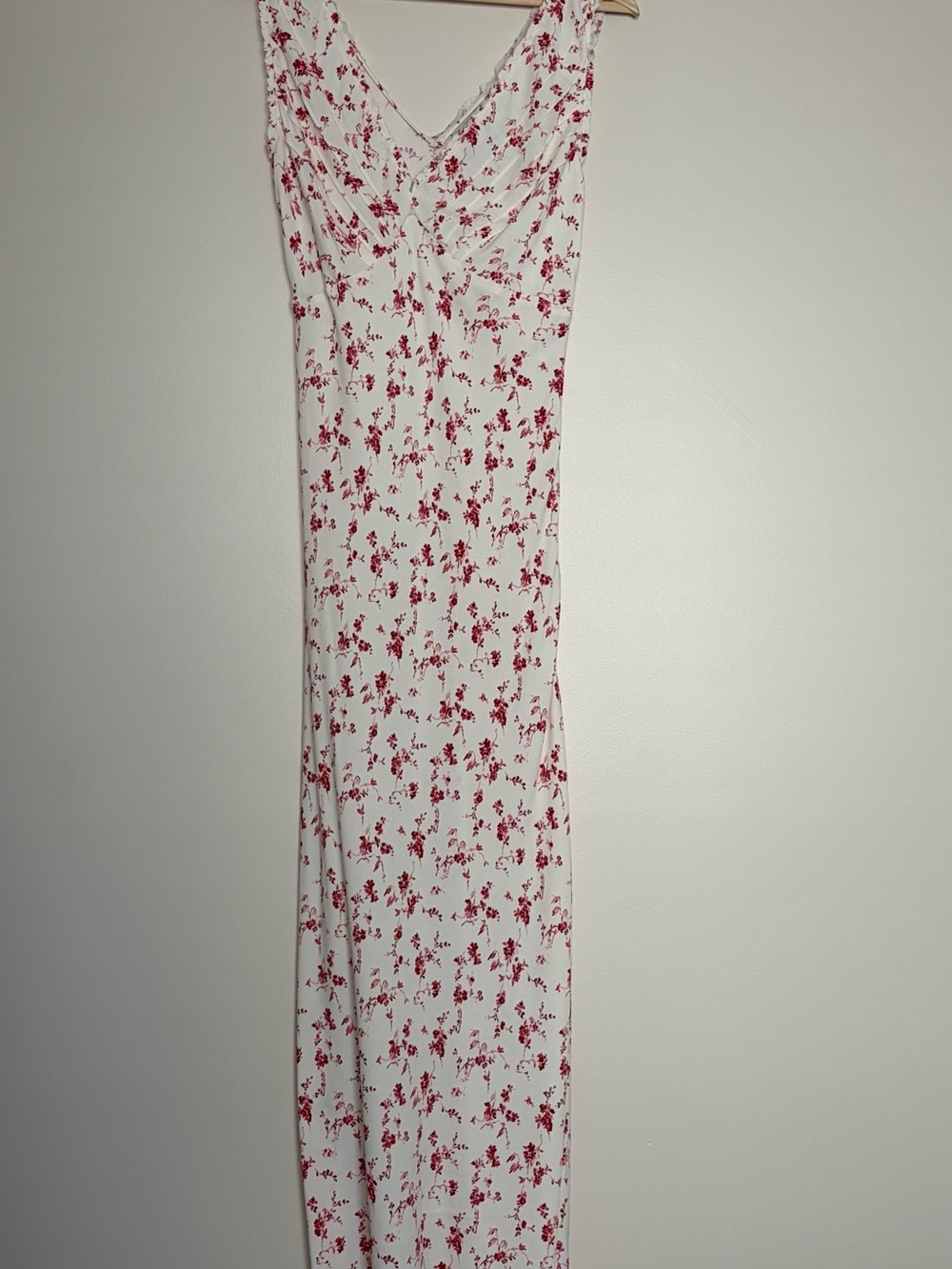 NEW Reformation Anna-Claire Midi V-neck Dress Rosalie White Floral | size XS - Picture 6 of 14